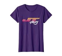 JT Racing Sunset Stripes Logo T-Shirt, Women, Purple, X-Large