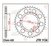 Jt Sprockets 428 Jtr1134.51 Steel Rear Sprocket Silver 51t