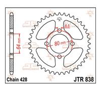 Jt Sprockets 428 Jtr838.38 Steel Rear Sprocket