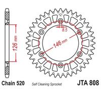 JT SPROCKETS Aluminium Ultra-Light Self-Cleaning Rear Sprocket 808 - 520