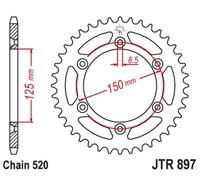 JT SPROCKETS Rear sprocket Steel Standard - 520