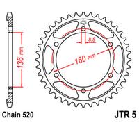 JT SPROCKETS Rear sprocket Steel Standard - 520