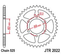 JT SPROCKETS Rear sprocket Steel Standard - 525