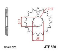 JT SPROCKETS Steel Sprockets - 16T (525) JTF52016Rb