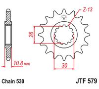JT SPROCKETS Steel Noise Free Front Sprocket - 530