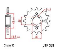 AFAM Steel Standard Front Sprocket 52902 - 520