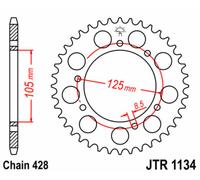 JT SPROCKETS Steel Standard Rear Sprocket 1134 - 428
