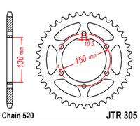 JT SPROCKETS Steel Standard Rear Sprocket 305 - 520