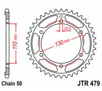 JT SPROCKETS Steel Standard Rear Sprocket 479 - 530
