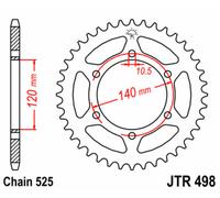 JT SPROCKETS Steel Standard Rear Sprocket 498 - 525