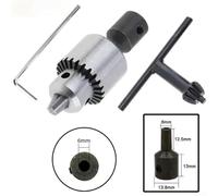 JT0 Electric Motor Chuck, Clamping Range 0 34mm, Perfect for Drills and Woodworking Machines, 4Pcs Set (6mm)