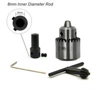 JT0 for mini Drill Chuck 0.3-4mm Keyed with Motor Shaft Sleeve Adapter for 4mm 5mm 6mm 8mm - High Carbon Steel Lathe Tool for PCB Drilling & Model Making(8mm)