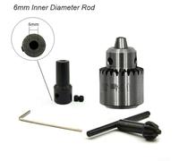 JT0 Mini Drill Chuck 0.3-4mm with 4mm Sleeve for Drilling PCB Lathe Tools High Carbon Steel(6mm)