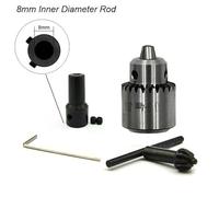 JT0 Motor Drill Chuck for 0.3-4 mm Drill Bits, Compatible with 2.3 mm & 3.17 mm Motor Shafts, Brass Sleeve Set (4/5/6/8 mm)