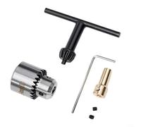 JT0 Motor Drill Chuck Set 4Pcs, 0.3-4mm Clamping Range, 3.17mm Electric Motor Shaft, Metal Precision Chuck for Power Tools