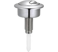 JT2D ABS Plastic Toilet Push Button, Dual Flush Toilet Cistern Push Button for 49 Model, Fit for Standard Cistern Holes 38-42mm (Silver)