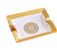 JT2D-Large Cigar Ashtray Ash Trays Ashtray for Cigarette for Patio, Deck, Professional Use, Outdoor, Indoor, Home, Office, Hotel, Pool,White-L