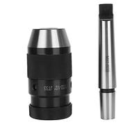 JT33 Keyless Drill Chuck Adapter, Straight Shank Arbor CNC Self Tighten Drill Chuck Adapter Conversion Tool,with MT2 Morse Taper,for CNC Lathe/Milling Drill Press(1/32''-1/2'')
