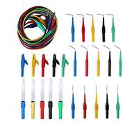 JT8036 2 Test Wire Kit, Multimeter Test Set, Test Probe with 5 Clips and 15 Probes, Conductivity Copper Wire for Automotive Diagnostics, Physics,