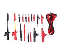 JT8045 Multi Meter Test Lead Set, Professional Testing Probe Kit with Clip and Banana Plug, 4mm Piercing Probe for Vehicle and Home Appliance Maintenance, Brass + PVC Mat