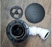 JT90 Black 90mm Shower Tray Waste Trap Fast Flow Easy Clean Just Trays FW90