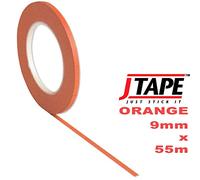 JTape 1111.0955 ORANGE Fine Line Masking tape Detailing Heat Resistant 150C width: 9mm Highly Designed For Long Straight Lines Automotive Paint Bodywork Masking Tape 55 Metre Long