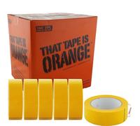 JTAPE Jtape1125.3650 36mm x 50m 100°C Water-Proof Orange Fine Line/Masking Tape x6 Sticks to Plastics/Trims/Rubbers No Residue Ideal for Masking Wheels