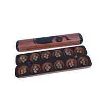 JTaphrique Handcrafted Oware Mancala Board - Authentic African Wooden Strategy Game, Portable Cultural Gift, Family & Travel Fun Set for All Ages