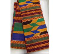 JTAPHRIQUE Handwoven African Ghanaian Kente Muffler Graduation Stole JTAPHRIQUE Multicolor One Size