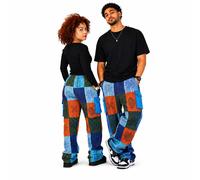 JTAPHRIQUE Unisex African Patchwork Cargo Trousers | Size: Medium JTAPHRIQUE Multicolor M