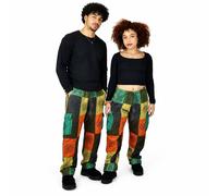 JTAPHRIQUE Unisex African Patchwork Cargo Trousers with Wide Leg Fit | Size: Small JTAPHRIQUE Multicolor S