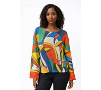 JTAPHRIQUE Women's Picasso-Inspired Abstract Print Top - Multicolour Blouse | Size: 14 JTAPHRIQUE Multicolor 14