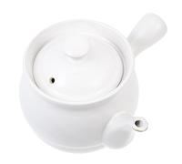 JTBDWOSK Chinese Medicine Pot Ceramic Teapot: Health Dekochopf Kyusu TOKONAME YOUHEN CLAY Teapot Japanese Teapot Side Handle Cooking Medicine Kettle Pharmacy Supply 2. 6L,White