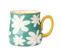 JTBDWOSK Coffee Cup Porcelain Coffee Mug 450Ml Large Tea Cup Floral Pattern Mug with Handle for Coffee, Tea Milk, Cocoa, Cappuccino, Juice,B