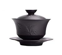 JTBDWOSK Gaiwan Clay Chinese Gaiwan Four Cups of Yixing Clay Zisha Gaiwan Gaiwan Teacup Purple Sand Gaiwan Single Set Tea Tea Set,B