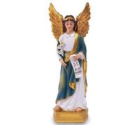 JTBDWOSK Statue of Saint Gabriel The Archangel, 20,3 Cm H Resin, Catholic Gift, Saint Gabriel, Messenger of God, Suitable for Religious And Home Decoration, Filling Inside,Gold