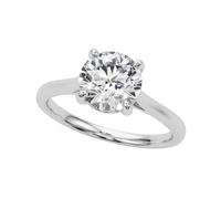 JTC LTD 0.20Ct Round Natural Diamond Ring for Women | Solitaire Engagement Ring | Sterling Silver Ring | Promise Ring | Size-O