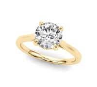 JTC LTD 0.33ct Lab-Grown Diamond Solitaire Engagement Ring In Yellow Gold-Q