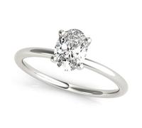 JTC LTD 0.50Ct Oval Cut IGI Certified Lab Grown Diamond Engagement Ring | 925 Silver Solitaire Proposal Ring | Surprise Gift for Her | Size-O