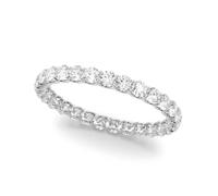 JTC LTD 0.50Ct U-Prong Full Eternity Ring | 18K White Gold Wedding Band | Prong Set D/VVS | Size O
