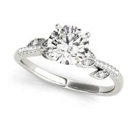 JTC LTD 0.75 Ct Round Cut Lab Grown Diamond Engagement Ring for Women in 9K White Gold | Elegant Timeless | Gift for Her | Size-Q