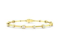 JTC LTD 1.00ct Round Cut Lab Grown Diamond Tennis Bracelet for Women - D Colour VVS Clarity, Solid 9ct Yellow Gold, UK Hallmarked - Anniversary Wedding Gift