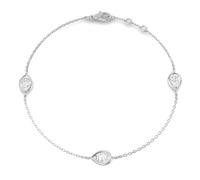 JTC LTD 1.20ct Pear Cut Lab Grown Diamond Tennis Bracelet for Women - D Colour VVS Clarity, Solid 9ct White Gold, UK Hallmarked - Anniversary Wedding Gift