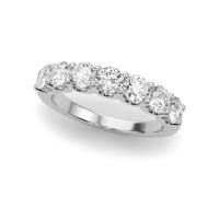 JTC LTD 1.50Ct Shared U-Prong Half Eternity Ring | 9K Rose Gold Wedding Band | Prong Set D/VVS | Size O