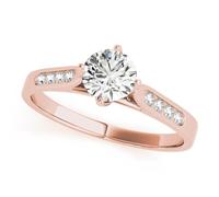 JTC LTD 2.00 Ct Lab Grown Diamond Engagement Ring for Women in 9K Rose Gold | Single Row Channel Set Design | Size-I