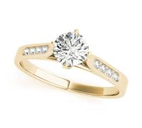JTC LTD 2.00 Ct Lab Grown Diamond Engagement Ring for Women in 9K Yellow Gold | Single Row Channel Set Design | Size-I