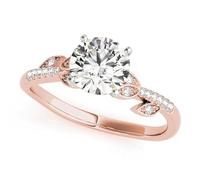 JTC LTD 2.00 Ct Round Cut Lab Grown Diamond Engagement Ring for Women in 9K Rose Gold | Elegant Timeless | Gift for Her | Size-I