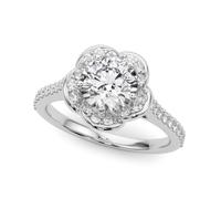 JTC LTD 2.00Ct Half Round Diamond Prong Set Bright D Half Eternity Ring | 18K White Gold Wedding Band | Prong Set D/VVS | Size Y