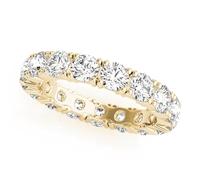 JTC LTD D/VVS Lab-Grown Diamond Full Eternity Wedding Ring Band for Women | Double Prong Setting | 9K Yellow Gold | 1.00Ct-N