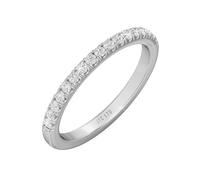JTC LTD D/VVS Lab-Grown Diamond Half Eternity Engagement Stackable Band for Women | Micro Pve Setting | 9K White Gold | 0.25Ct-R